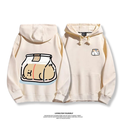 線條小狗 2025秋冬新款 親子情侶男女連帽衛衣