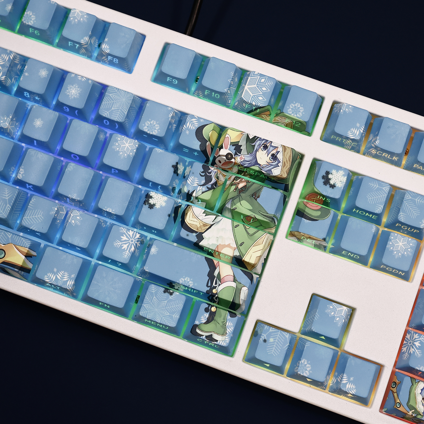 冰芽川四糸乃約會大作戰透光RGB108鍵標準配列衛星軸鍵帽-ZUIHANG SHOP