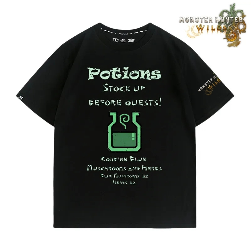 魔物獵人荒野印花短袖T恤