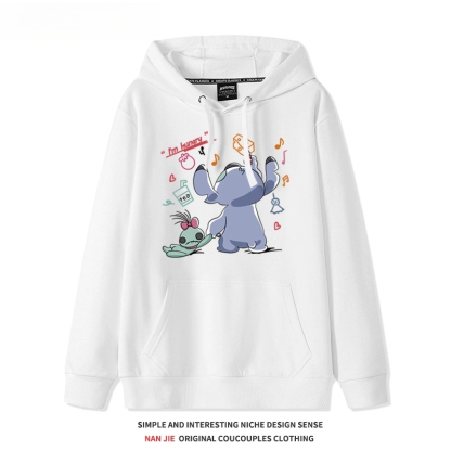史迪仔 聯名衛衣2025秋冬新款 親子情侶裝連帽衛衣