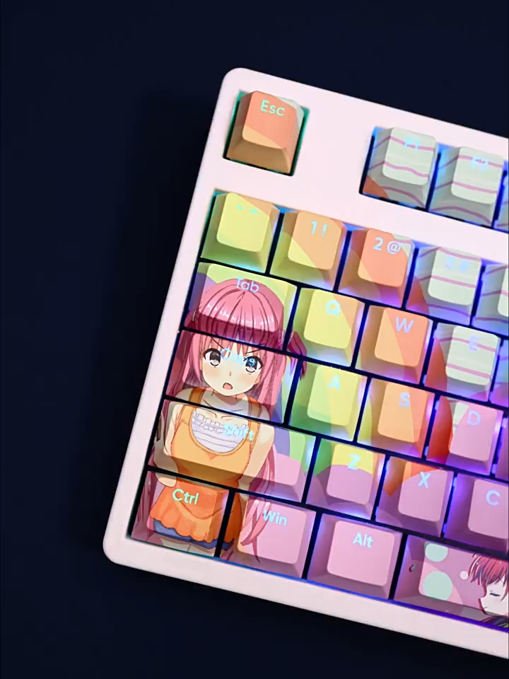 加藤羽未Summer Pockets透光RGB108鍵標準配列衛星軸鍵帽