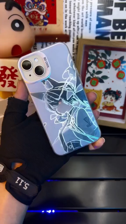 絕區零彩銀線條漸變防摔手機殼