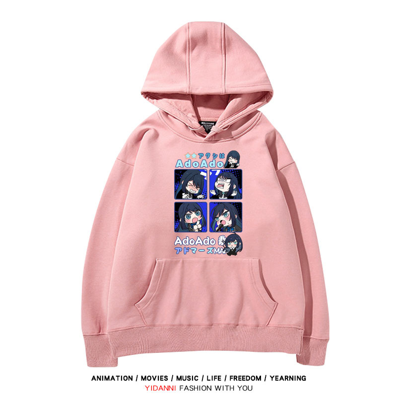 Ado歌手同人 寬鬆百搭 秋冬款 寬鬆連帽衛衣-ZUIHANG SHOP