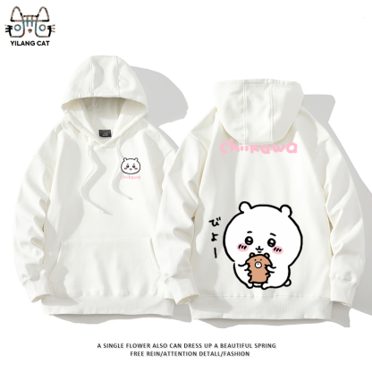 Chiikawa聯名衛衣2025秋冬新款親子情侶裝連帽衛衣