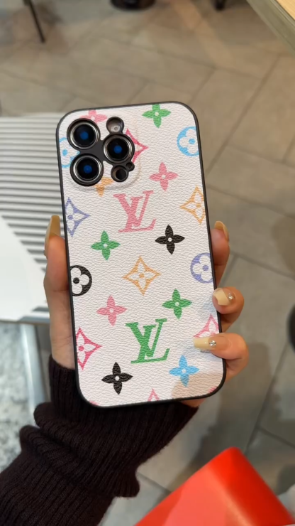 路易威登翻皮毛鐳射手機殼