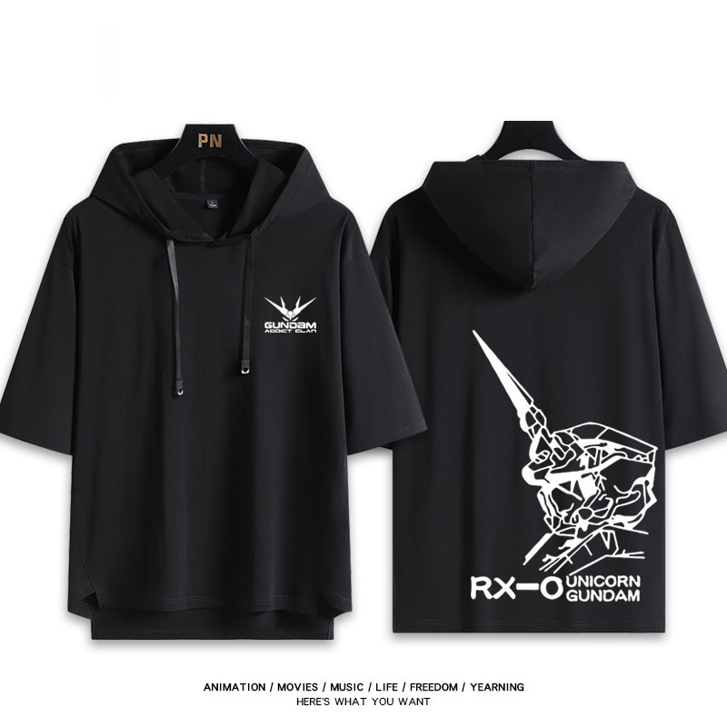 機動戰士鋼彈新款 親子情侶男女款連帽短袖T恤-ZUIHANG SHOP