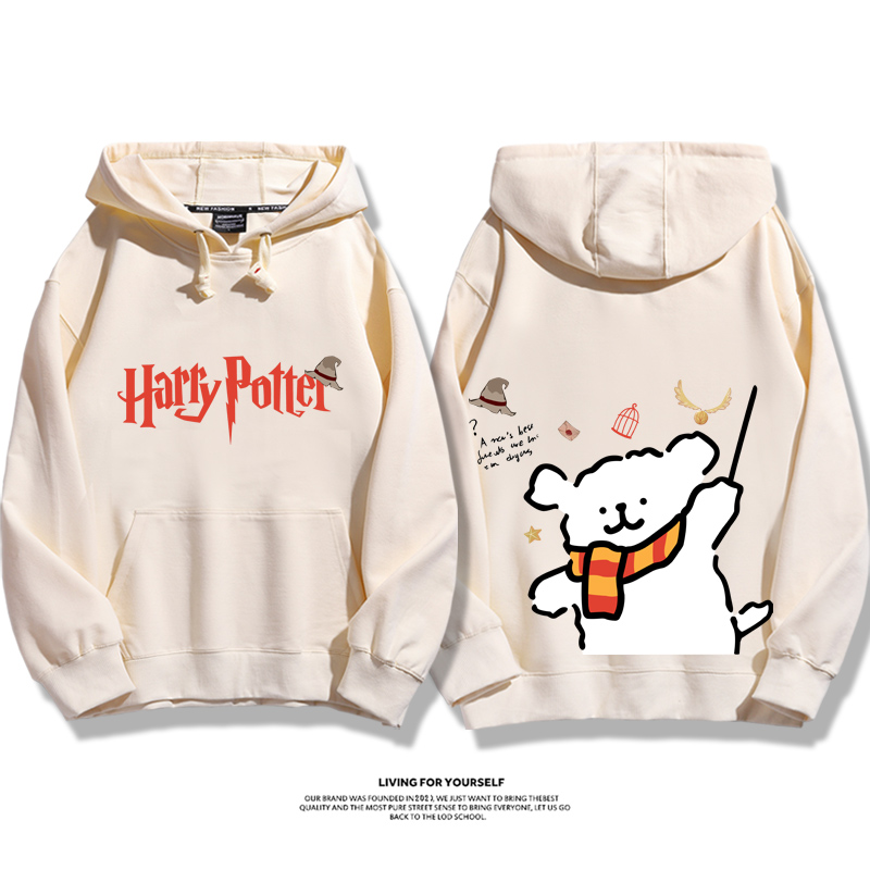 線條小狗 X 哈利波特聯名 親子情侶男女款連帽衛衣-ZUIHANG SHOP