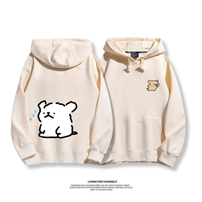 線條小狗 2025秋冬新款 親子情侶男女連帽衛衣