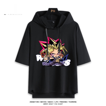 遊戲王 武藤遊戲 連帽短袖T恤-ZUIHANG SHOP