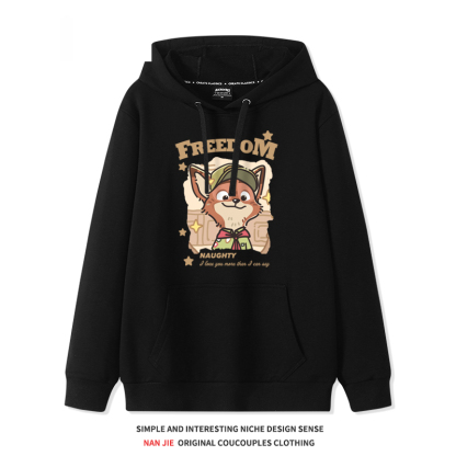 瘋狂動物城朱迪尼克 2025秋冬新款 親子情侶裝連帽衛衣