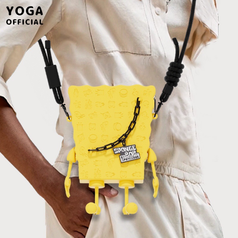 正版海綿寶寶 黑金系列 潮流卡通男女單肩包-ZUIHANG SHOP