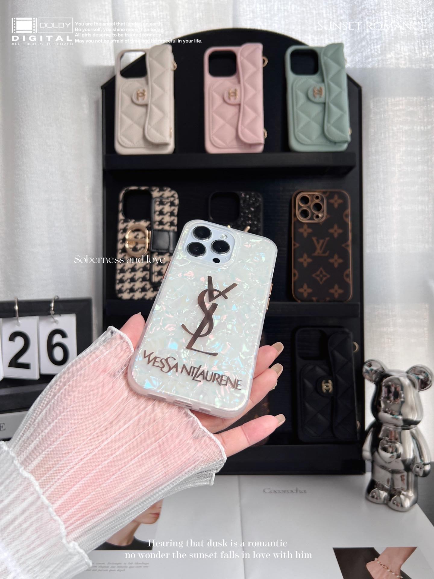 聖羅蘭貝殼紋全包手機殼-ZUIHANG SHOP