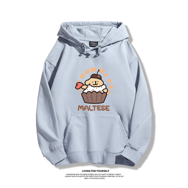 線條小狗新款 親子情侶男女款連帽衛衣-ZUIHANG SHOP