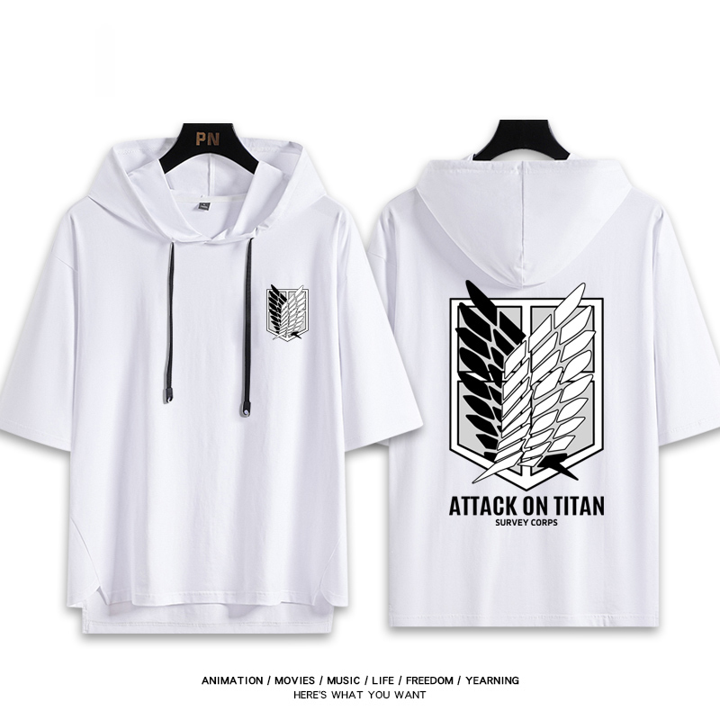 進擊的巨人 連帽短袖T恤-ZUIHANG SHOP