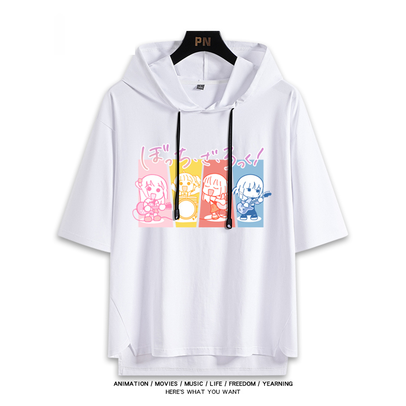 孤獨搖滾新款 親子情侶男女款連帽短袖T恤-ZUIHANG SHOP