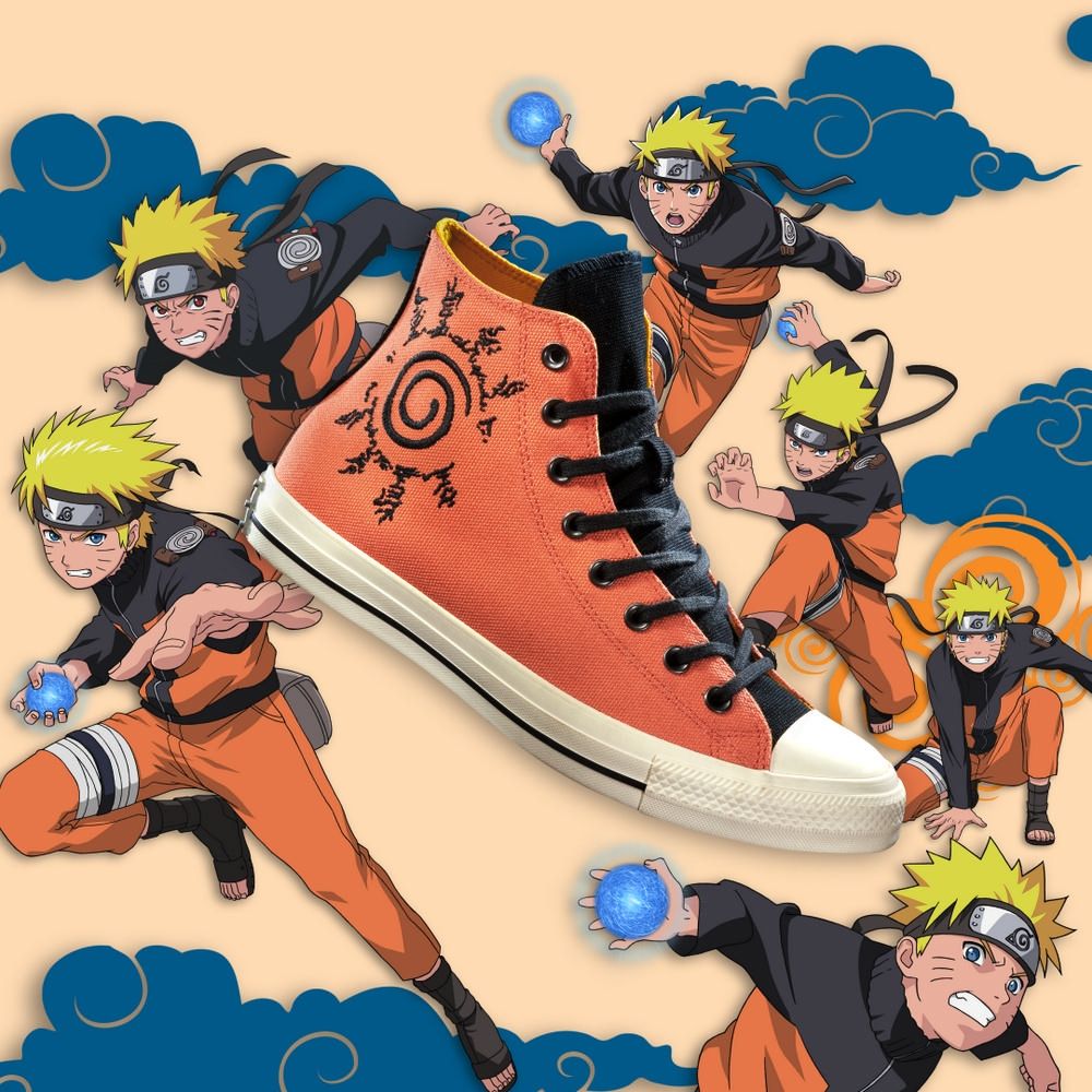 火影忍者疾風傳 x Converse 鳴人聯名板鞋｜限量運動休閒鞋