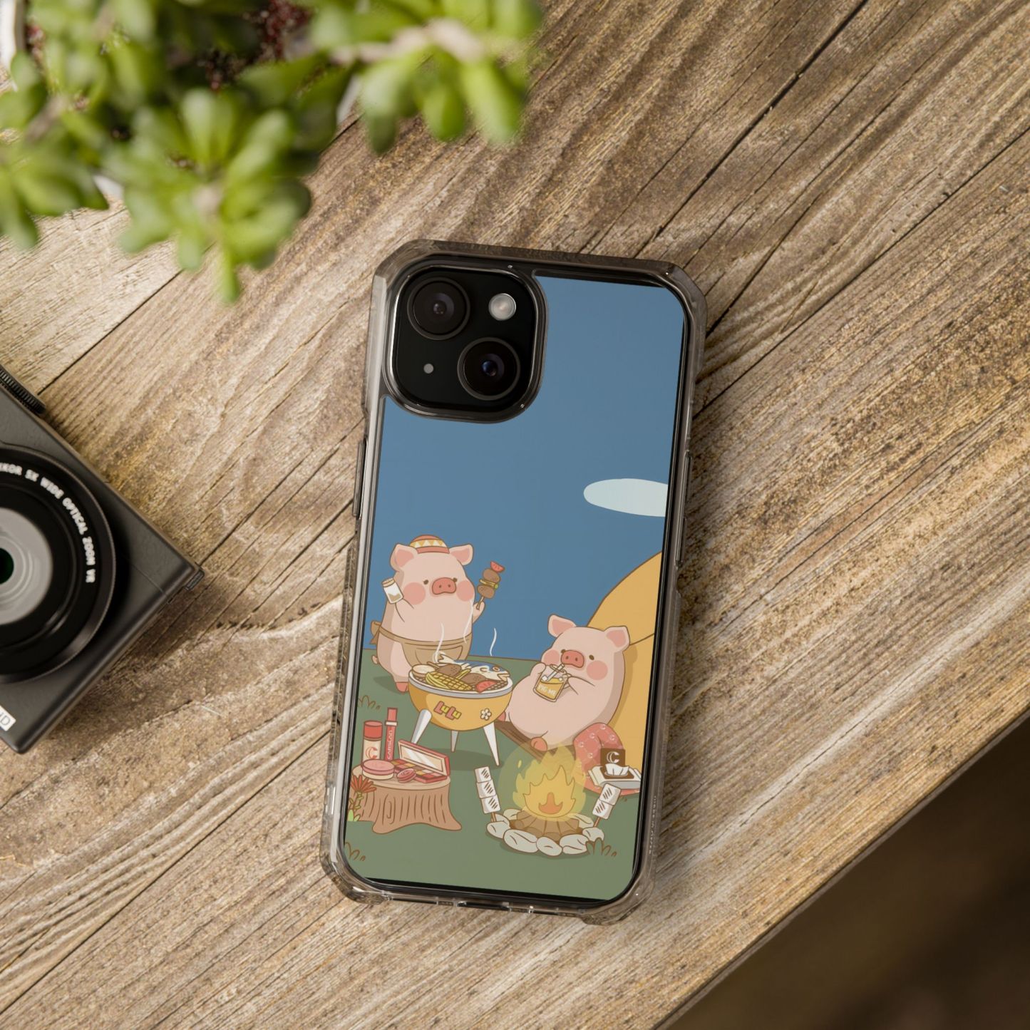 罐頭豬LuLu透明磁吸防摔手機殼-ZUIHANG SHOP