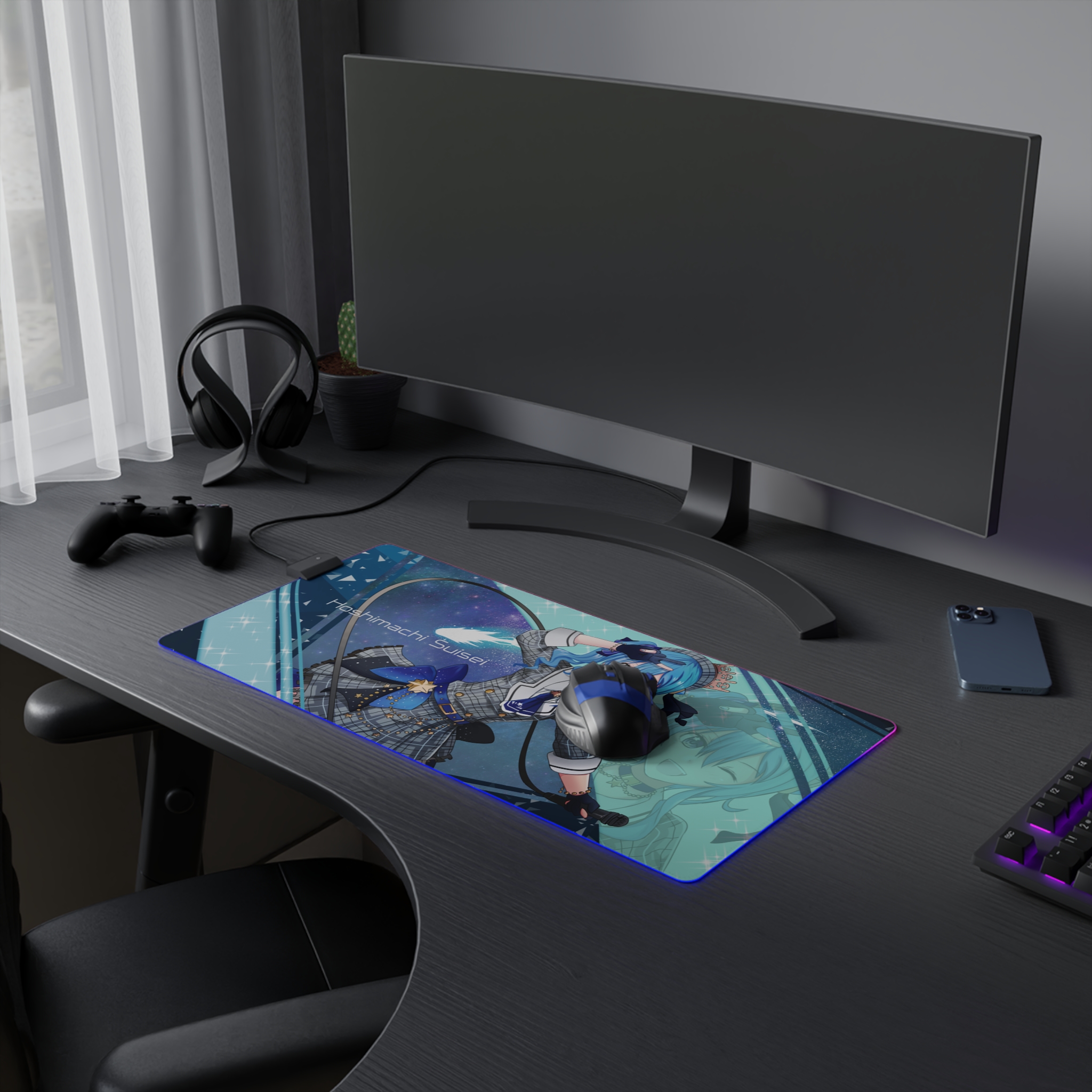 Hololive 主題桌墊 LED遊戲滑鼠墊-ZUIHANG SHOP