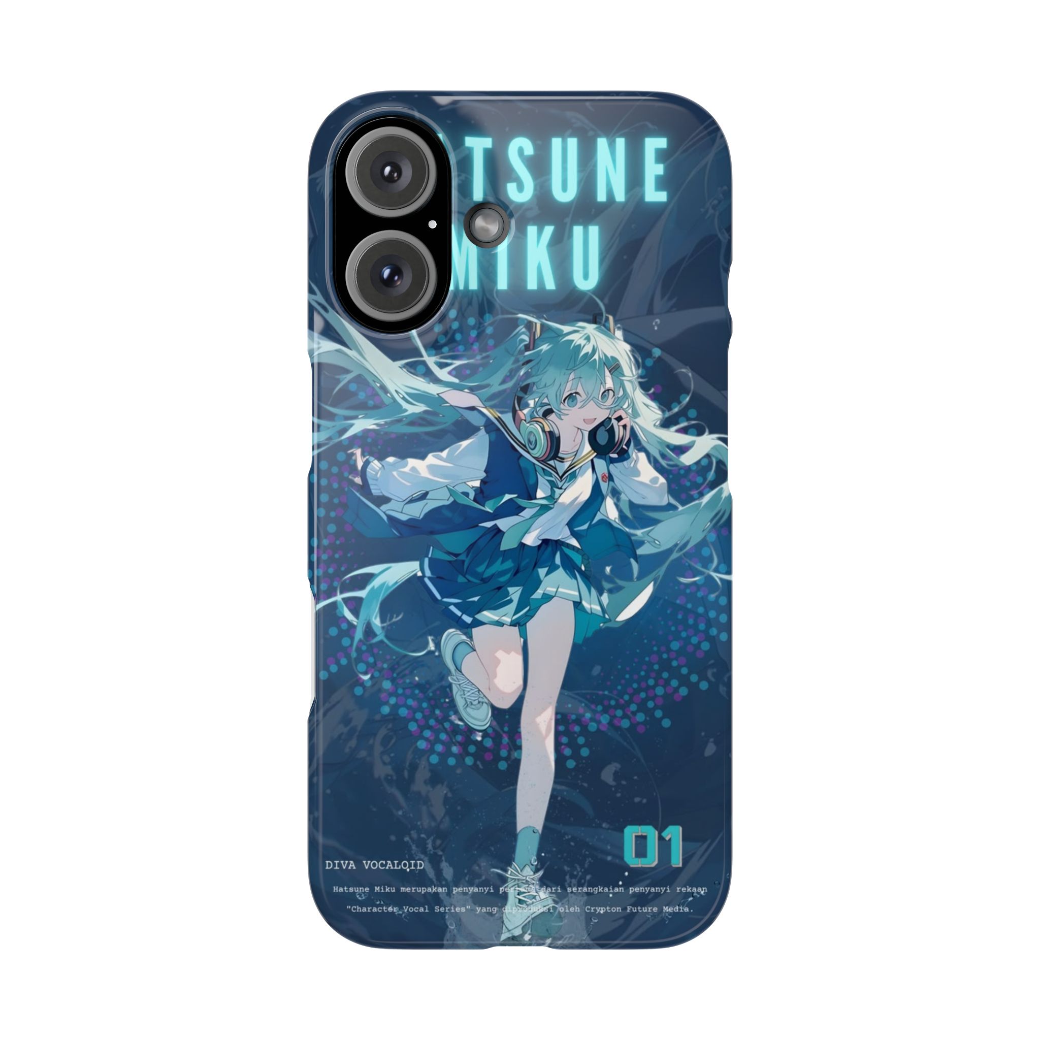 初音未來 校園水手服主題高清彩繪手機殼