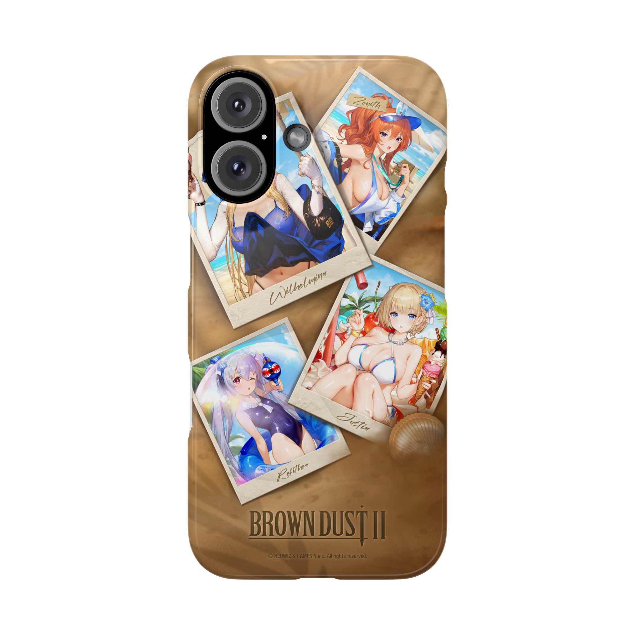 棕色塵埃高清彩繪全包防摔菲林殼-ZUIHANG SHOP