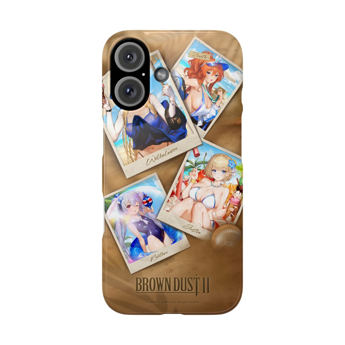 棕色塵埃高清彩繪全包防摔菲林殼-ZUIHANG SHOP