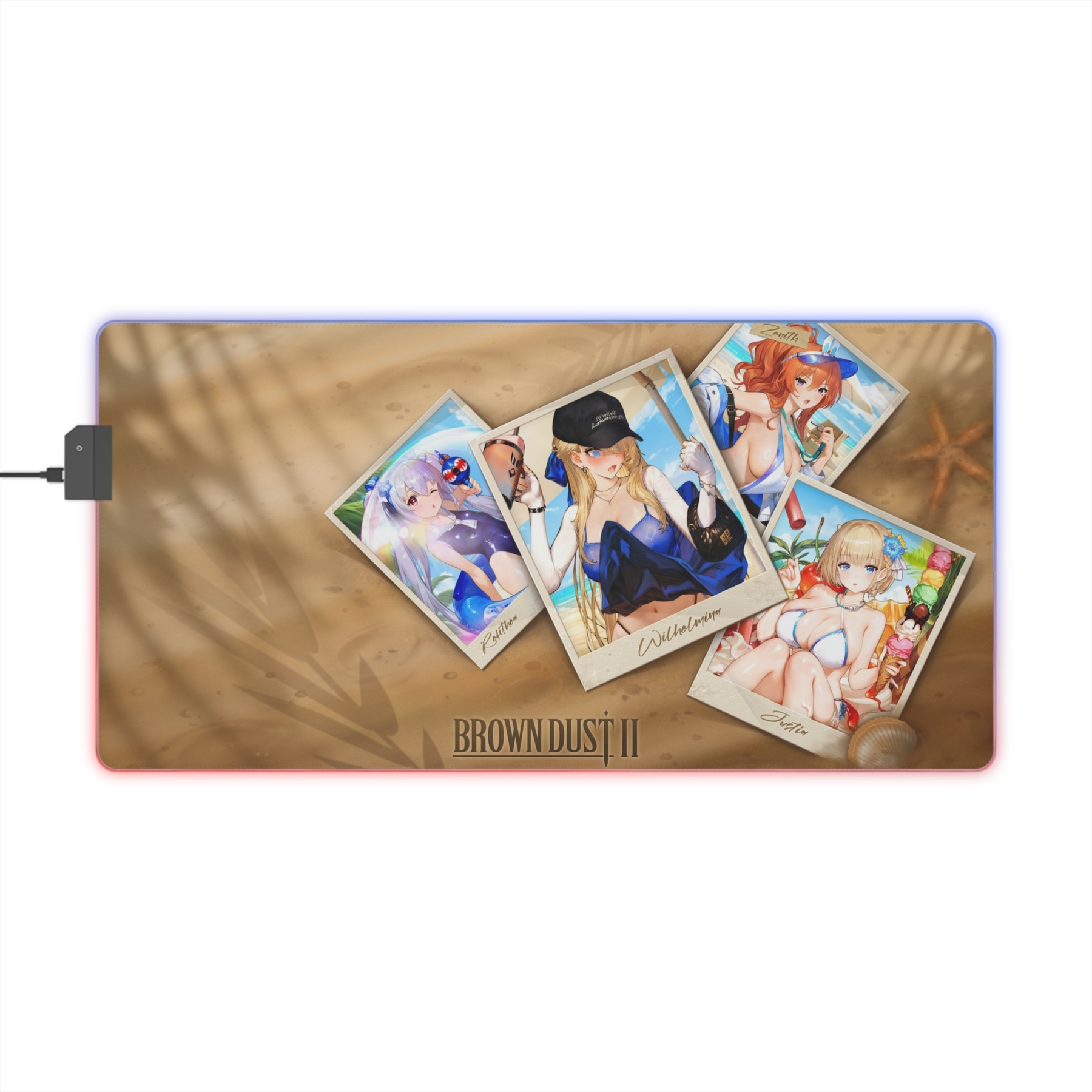 棕色塵埃2 主題桌墊 LED遊戲滑鼠墊-ZUIHANG SHOP