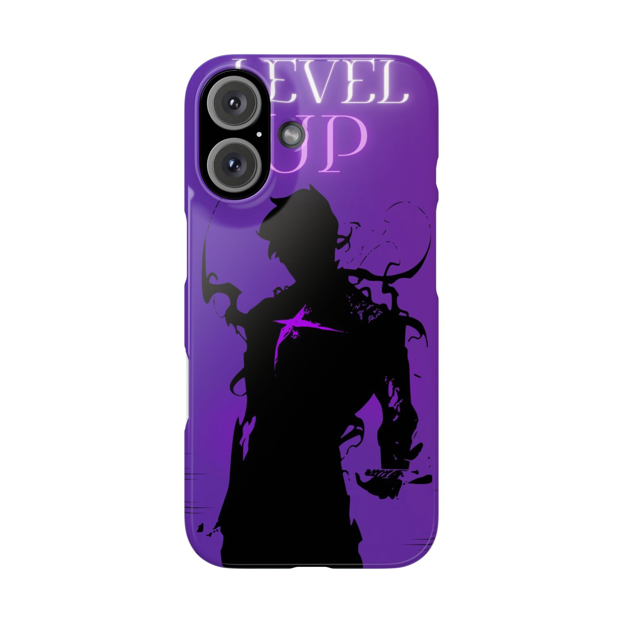 Solo Leveling 紫調剪影風高清彩繪手機殼