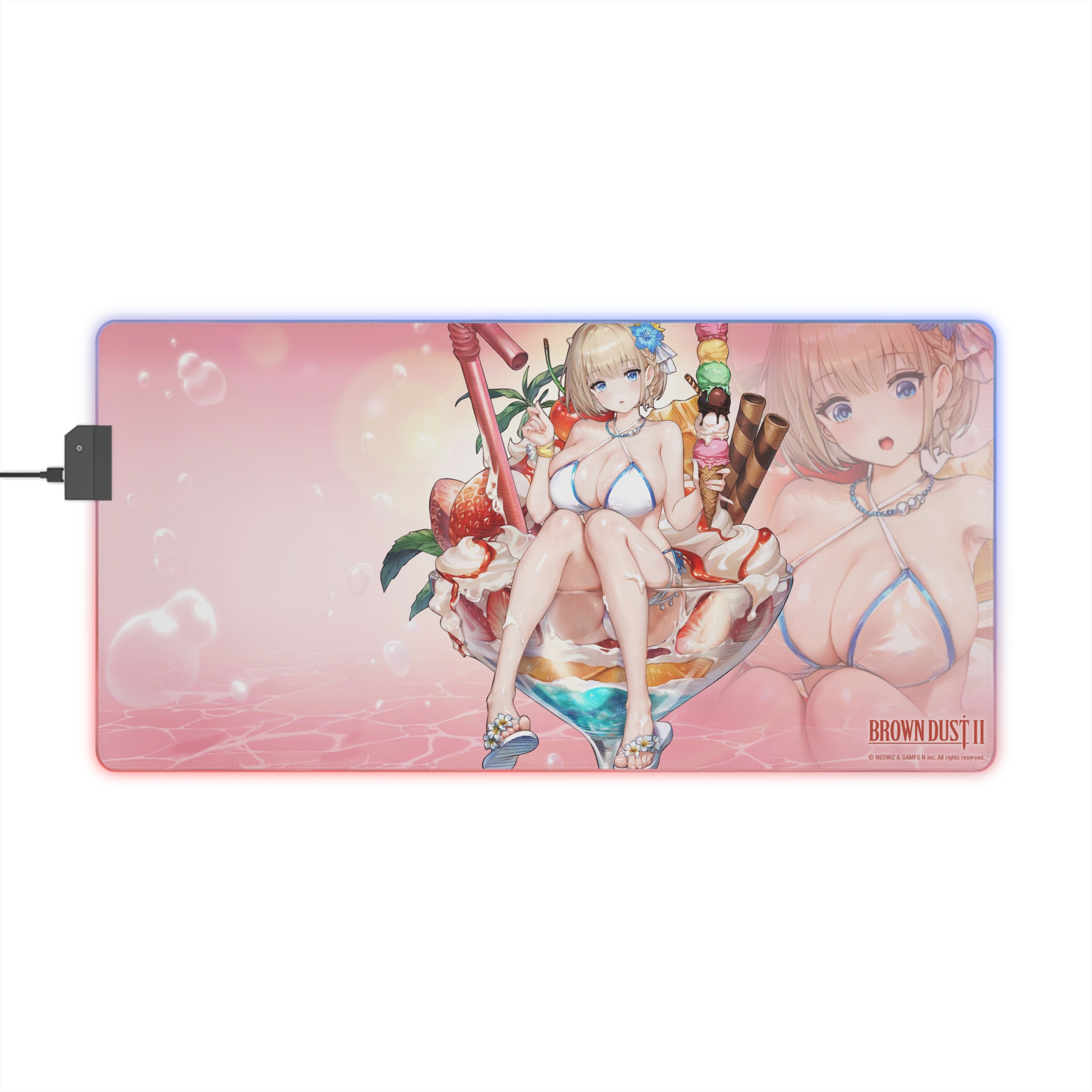 棕色塵埃2 主題桌墊 LED遊戲滑鼠墊-ZUIHANG SHOP