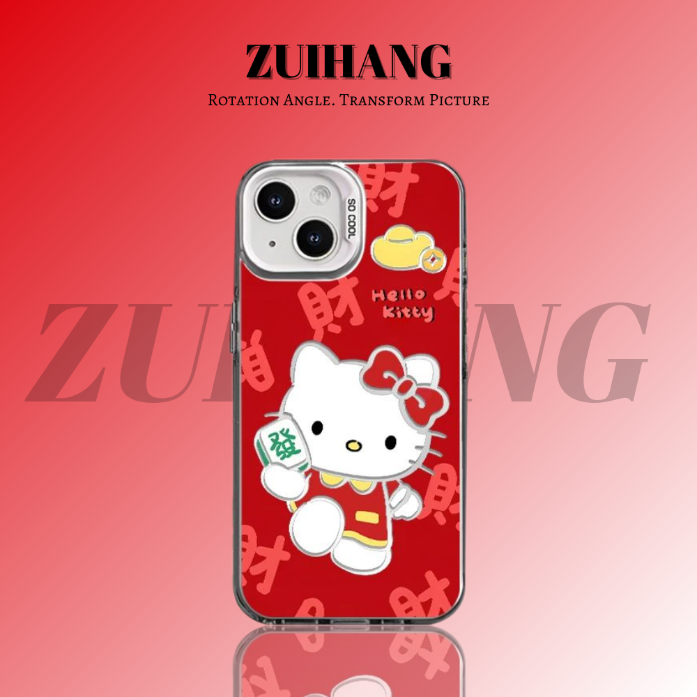 HelloKitty彩銀線條漸變防摔手機殼-ZUIHANG SHOP