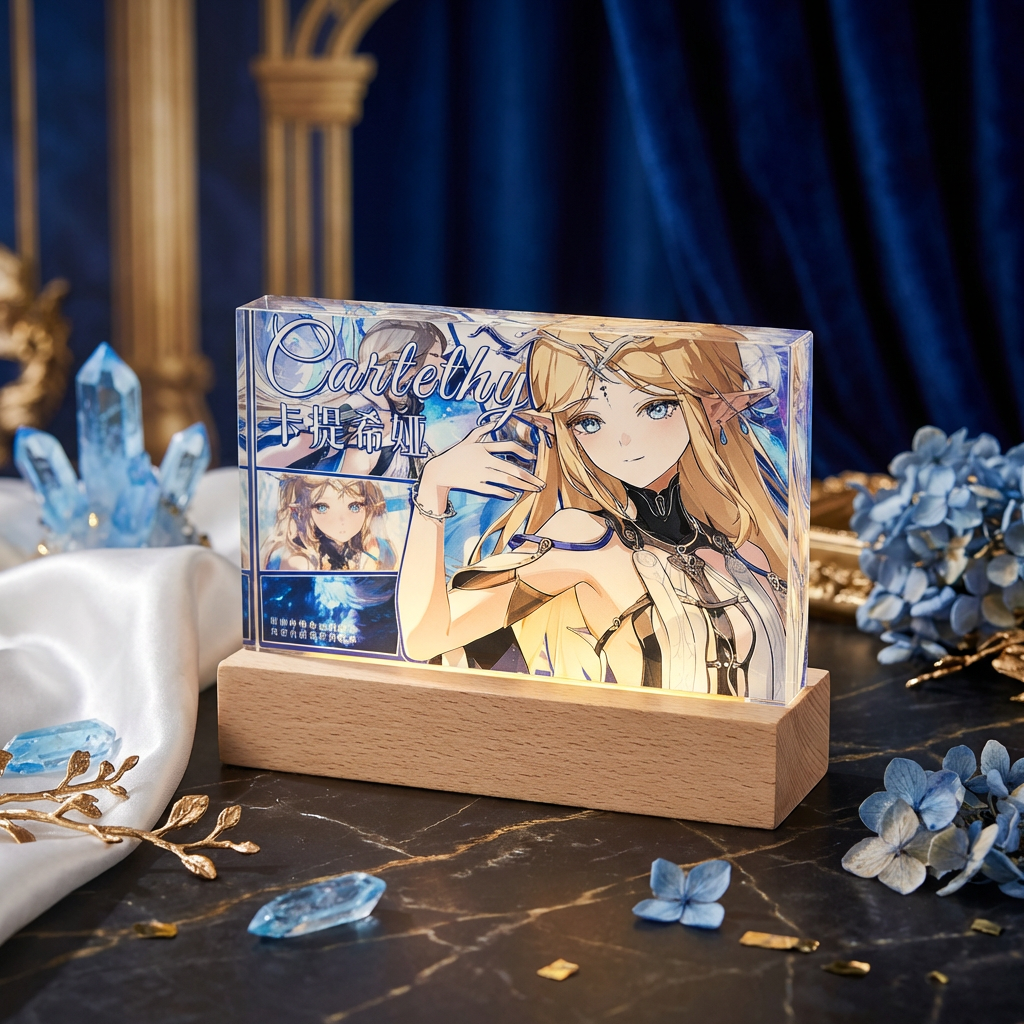 鳴潮透光水晶磚 附贈發光底座