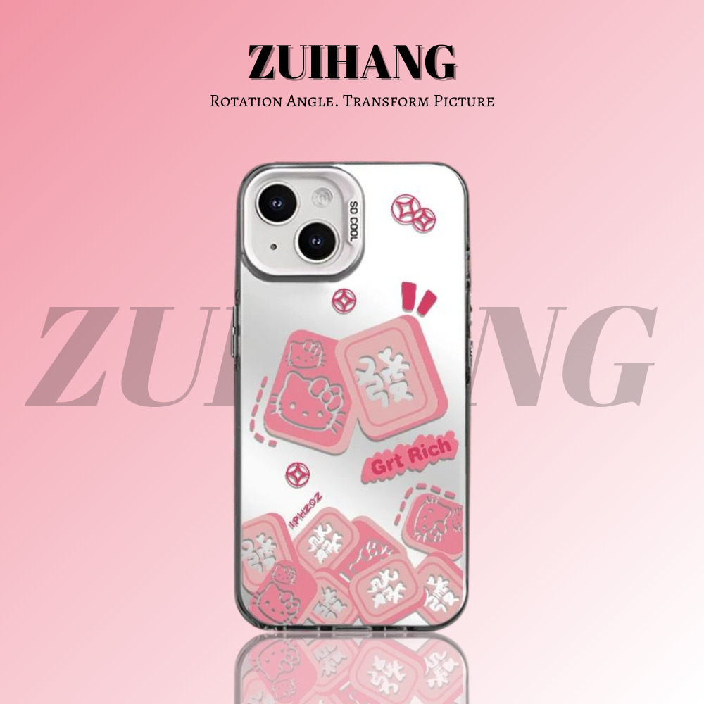 HelloKitty彩銀線條漸變防摔手機殼-ZUIHANG SHOP