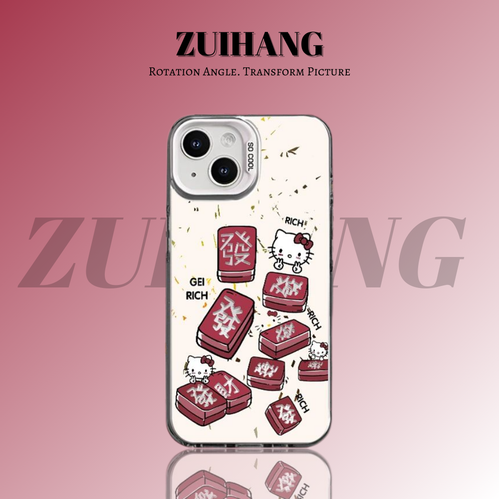 HelloKitty彩銀線條漸變防摔手機殼-ZUIHANG SHOP