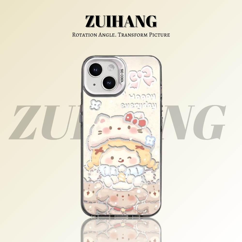 HelloKitty彩銀線條漸變防摔手機殼-ZUIHANG SHOP