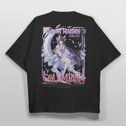 哥倫比婭 “月之少女” 原神粉絲自製T恤