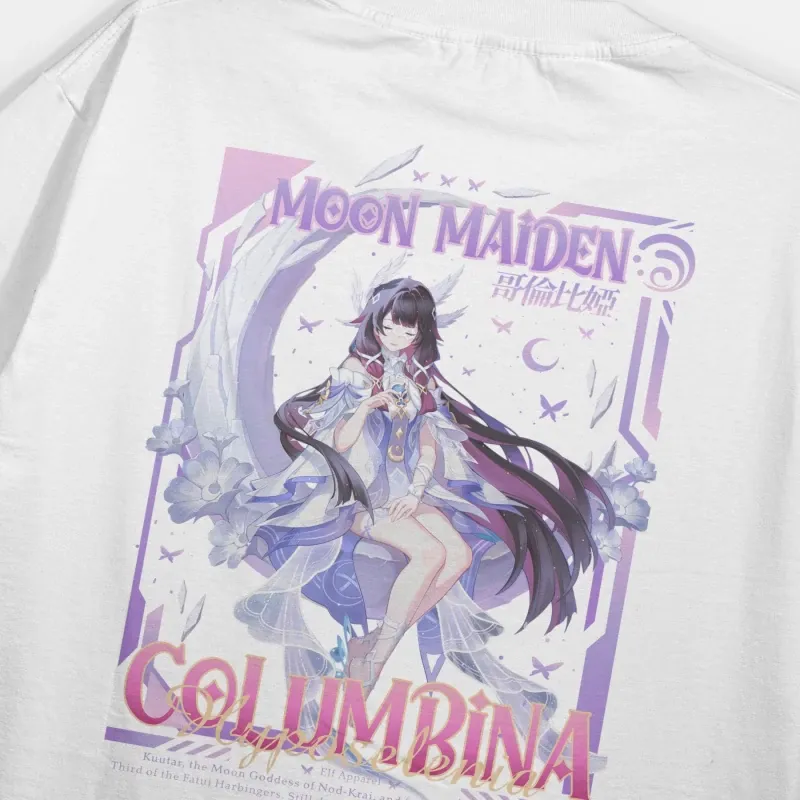 哥倫比婭 “月之少女” 原神粉絲自製T恤