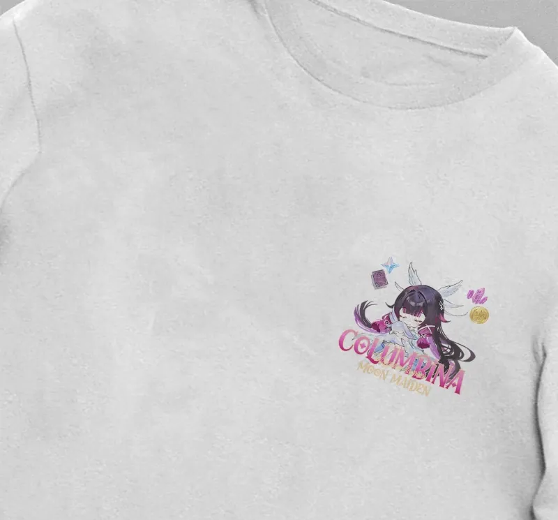 哥倫比婭 “月之少女” 原神粉絲自製T恤