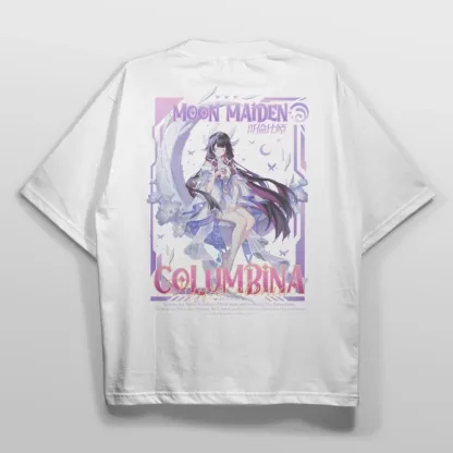 哥倫比婭 “月之少女” 原神粉絲自製T恤
