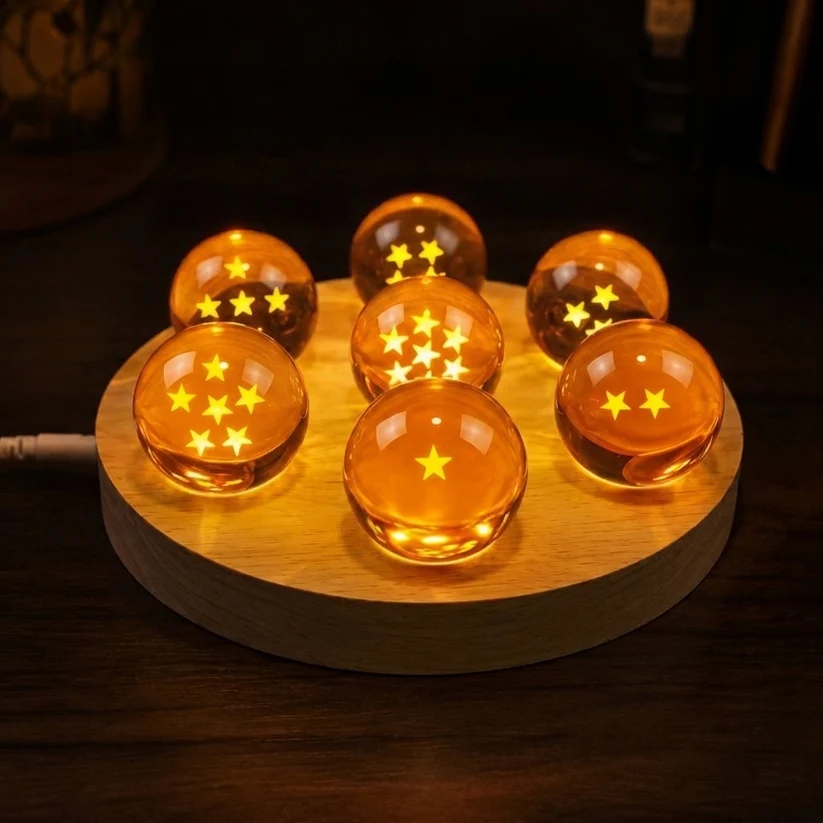 七龍珠神龍龍珠水晶球｜LED 發光創意桌面擺件