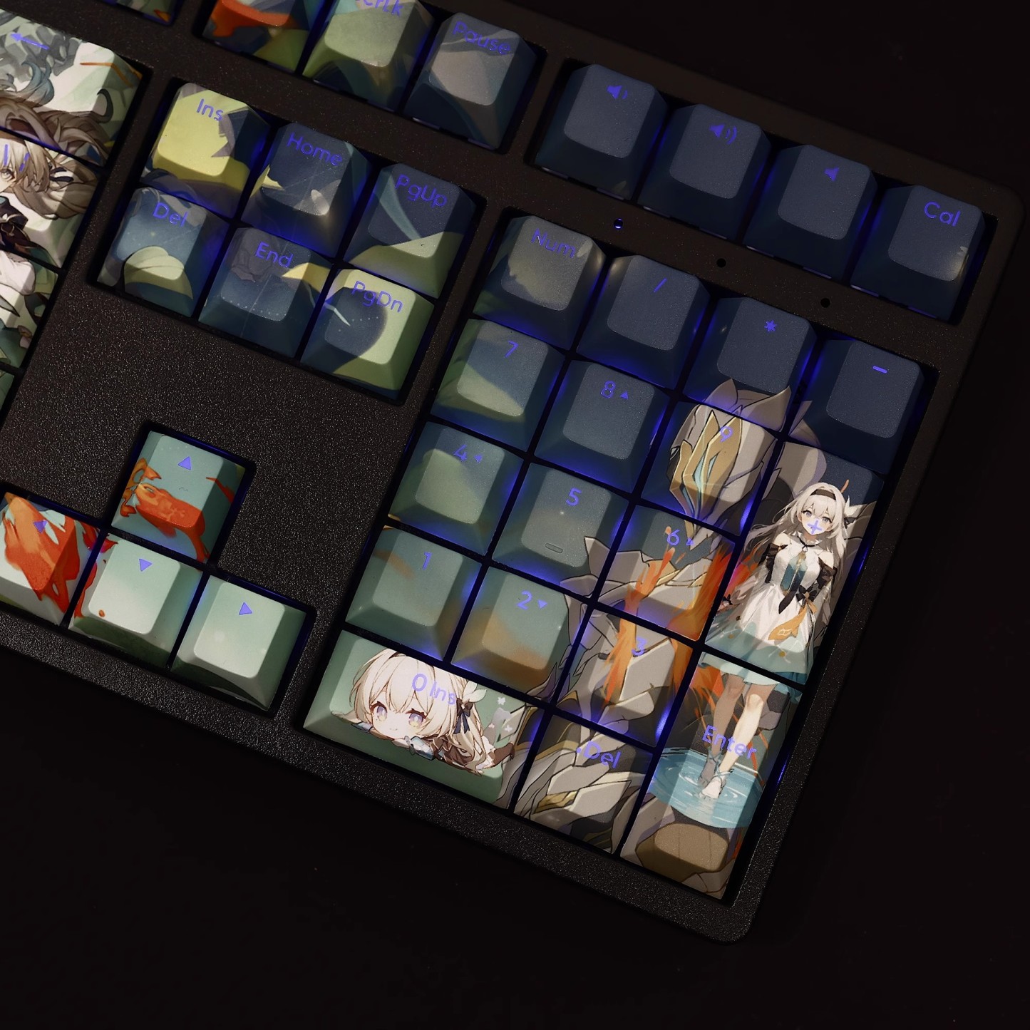 流螢透光RGB108鍵標準配列衛星軸鍵帽