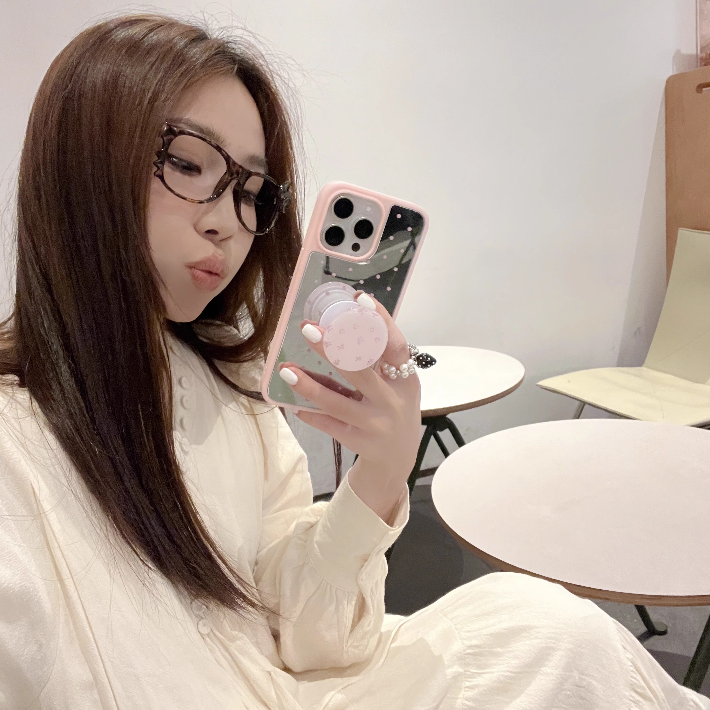 韓系簡約風波點鏡面手機殼-ZUIHANG SHOP