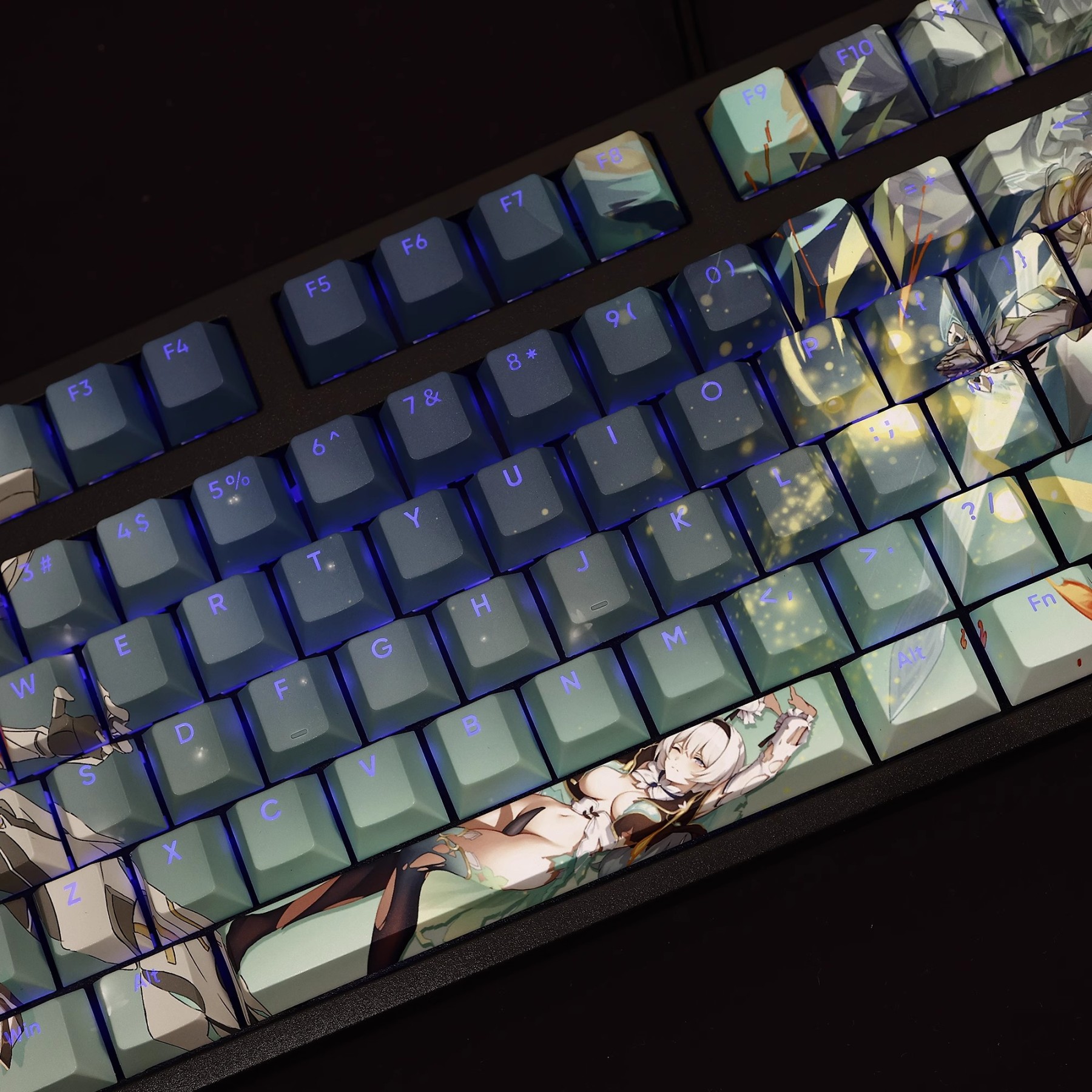 流螢透光RGB108鍵標準配列衛星軸鍵帽