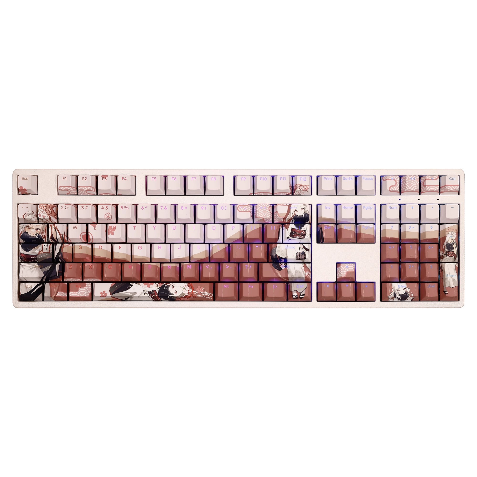 淺黃睦月透光RGB108鍵標準配列衛星軸鍵帽-ZUIHANG SHOP