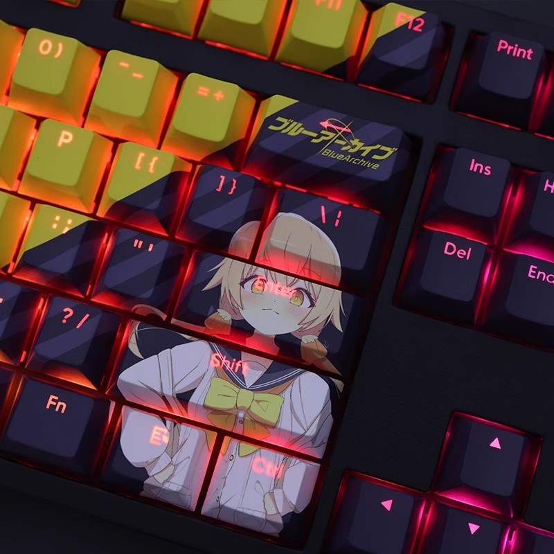 阿慈穀日富美透光RGB108鍵標準配列衛星軸鍵帽