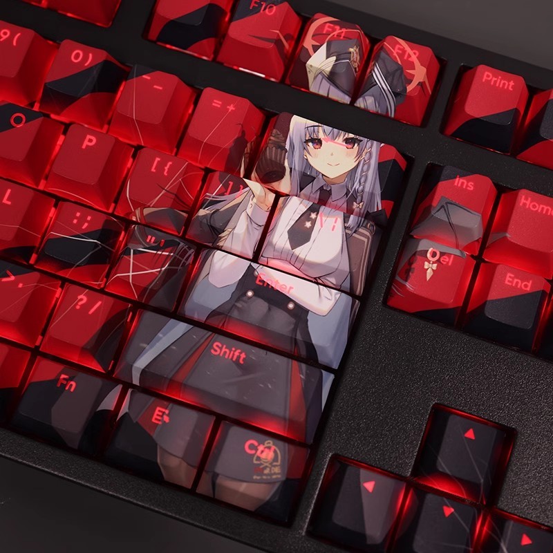 黑館晴奈透光RGB108鍵標準配列衛星軸鍵帽