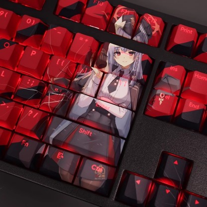 黑館晴奈透光RGB108鍵標準配列衛星軸鍵帽