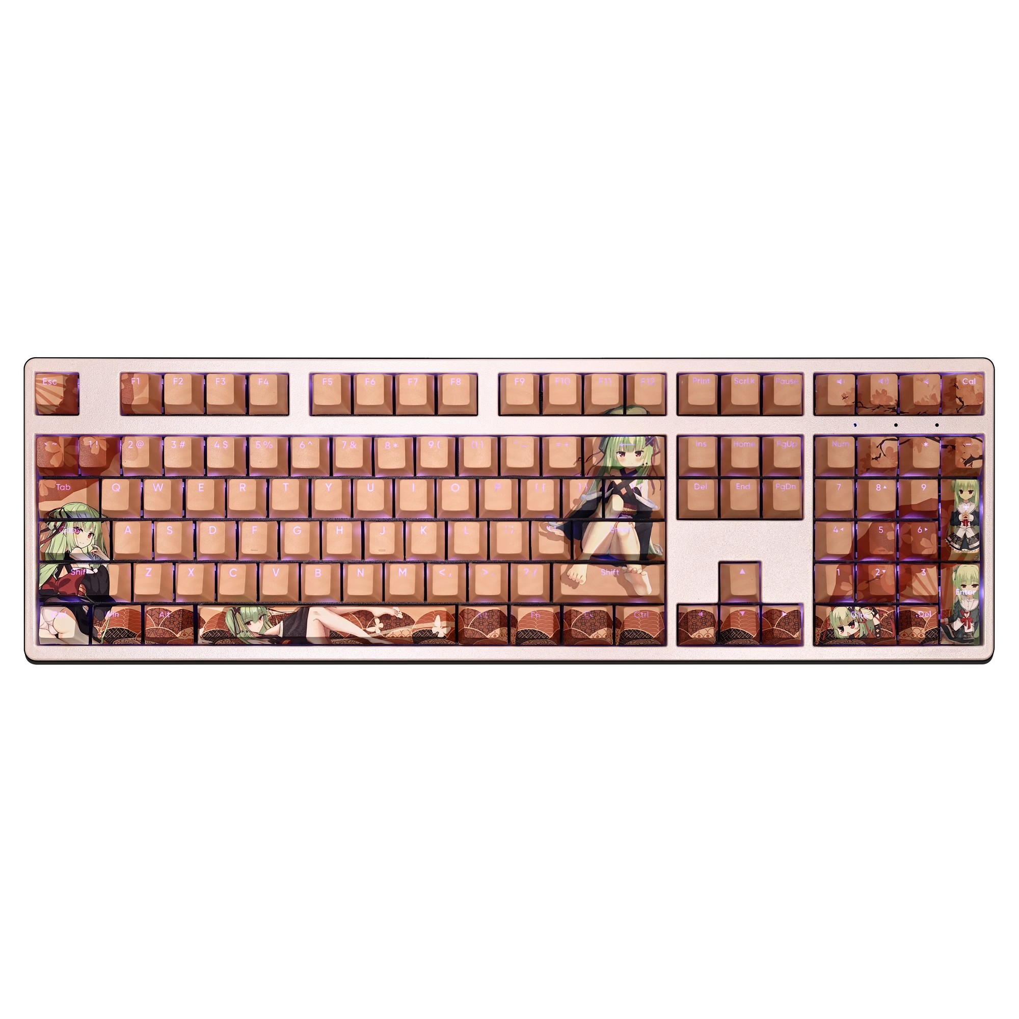 從雨千戀萬花透光RGB108鍵標準配列衛星軸鍵帽-ZUIHANG SHOP