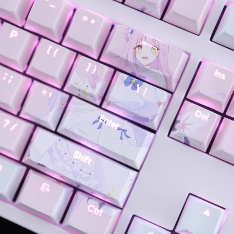 聖園未花透光RGB108鍵標準配列衛星軸鍵帽