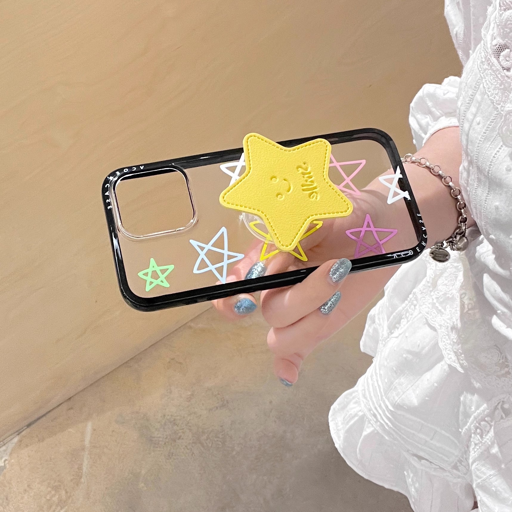 韓系線條皮質星星手機殼-ZUIHANG SHOP