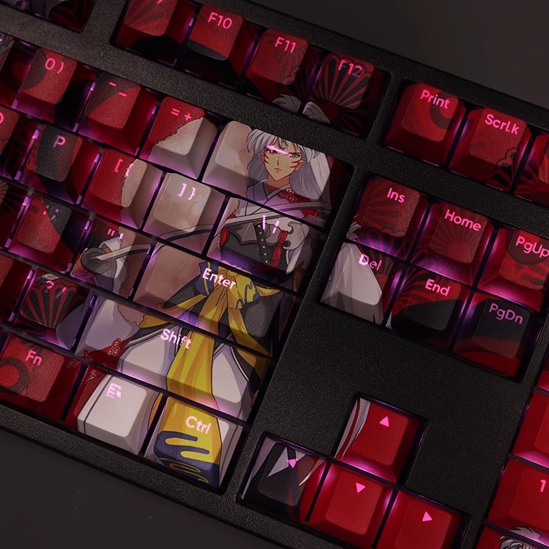 殺生丸透光RGB108鍵標準配列衛星軸鍵帽