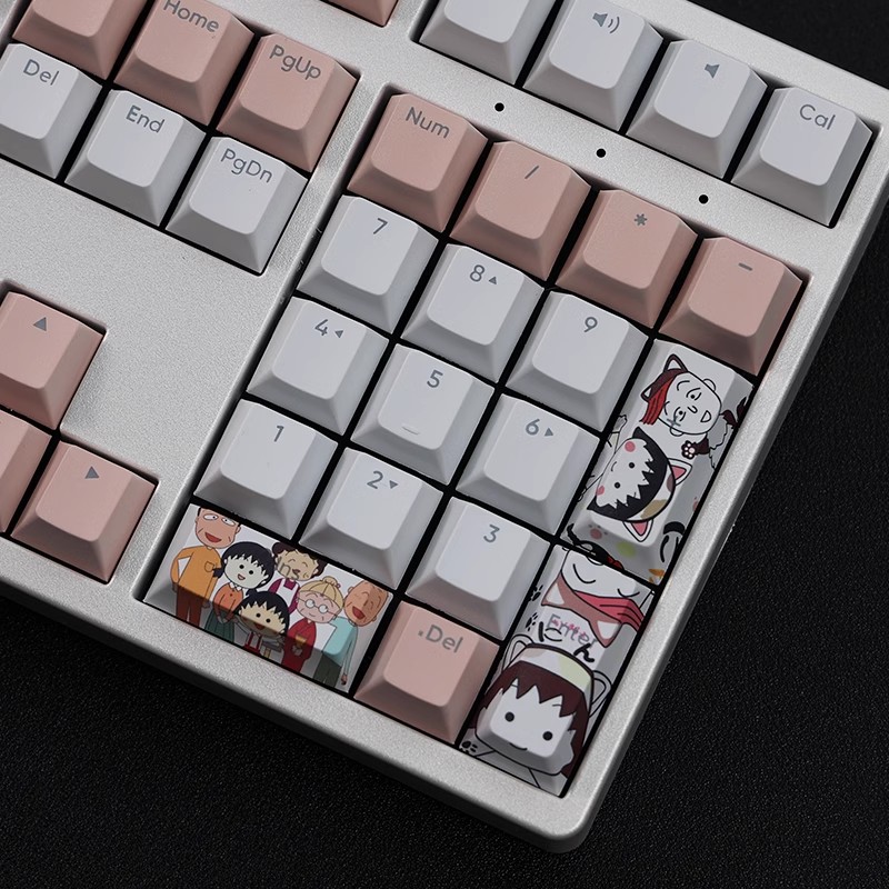 櫻桃小丸子透光RGB108鍵標準配列衛星軸鍵帽-ZUIHANG SHOP